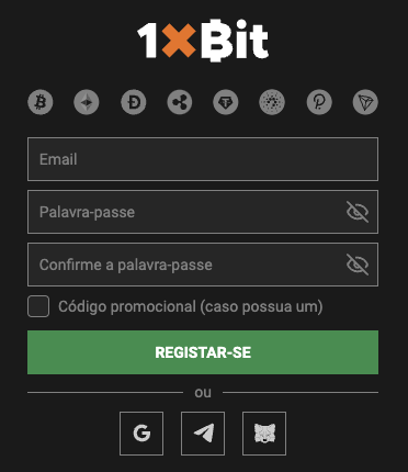 Registo no 1xbit Online 1xbit Online registo