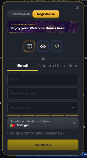 Registo no Betswap Casino Betswap Casino registo