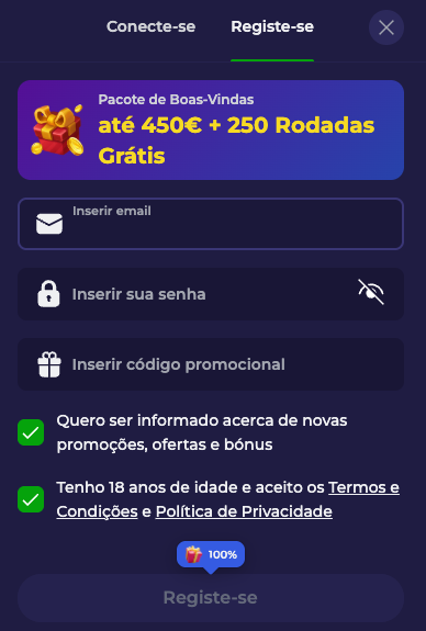 Registo no Lazybar Casino Lazybar Casino registo