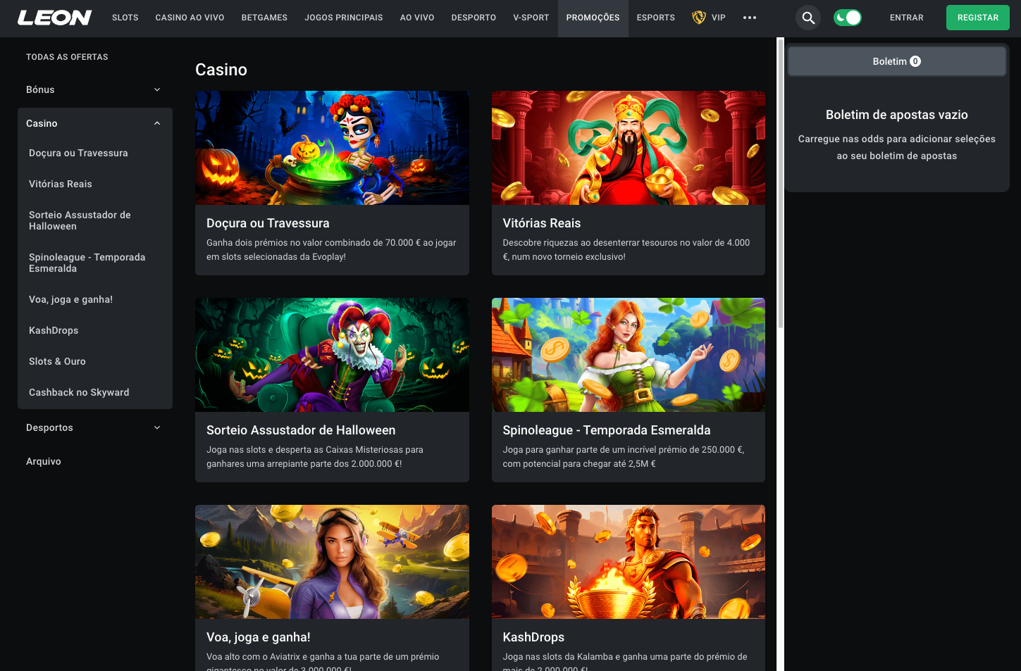 Bonus no Leon Casino Leon Casino bonus