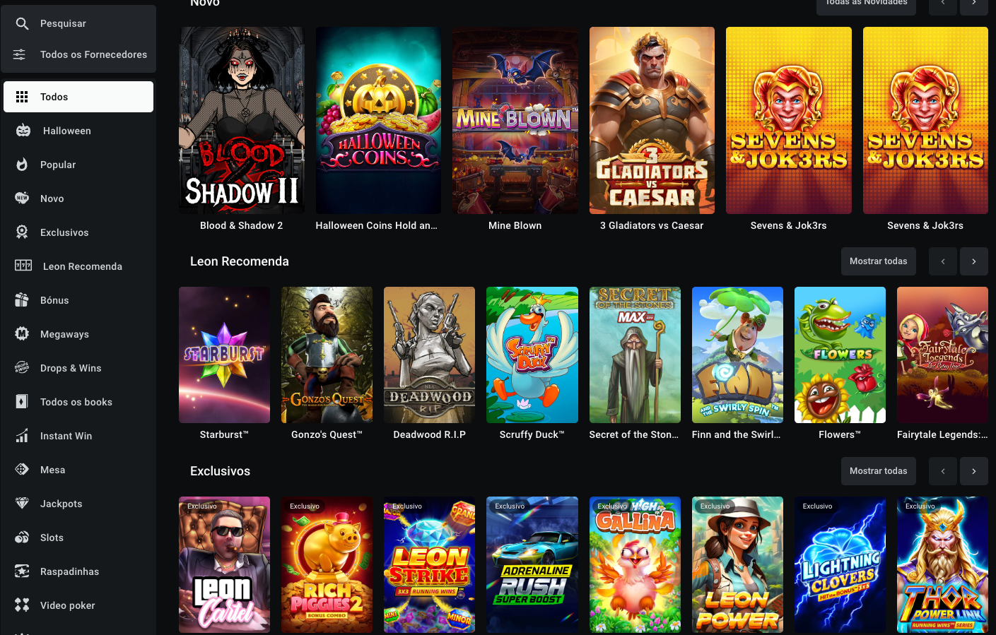 Jogos no Leon Casino Leon Casino jogos