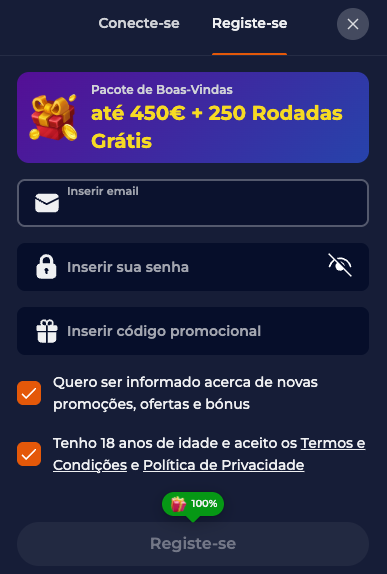 Registo no Nine Casino Nine Casino registo