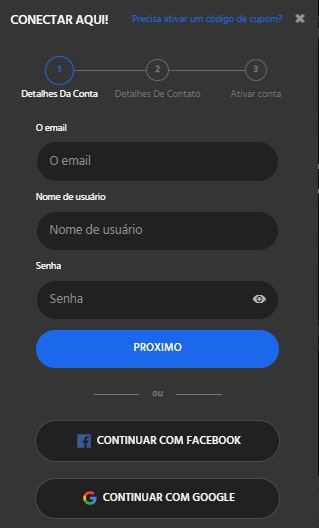 Registo no Slotimo Slotimo registo