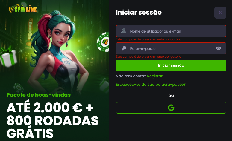 Spinline Casino entrar Spinline Casino login