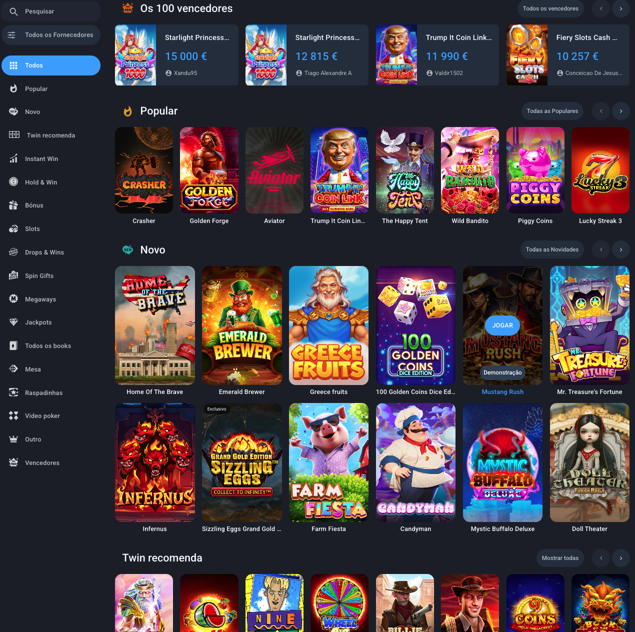 Jogos no Twin Casino Online Twin Casino Online Jogos